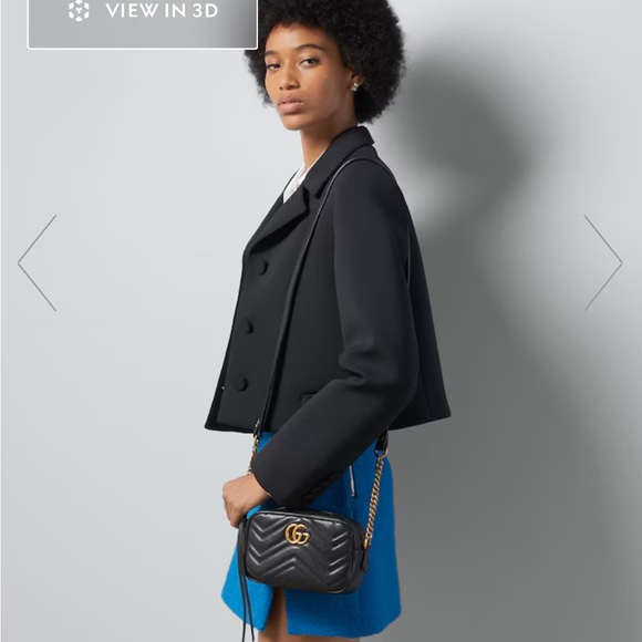 Black GG Gucci marmont mini camera bag - Picture 11 of 11